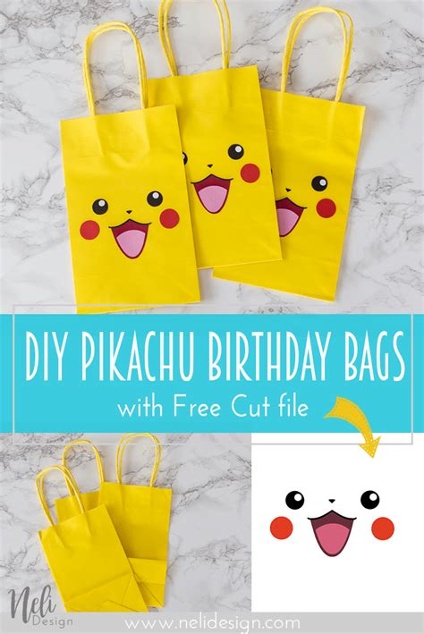 Pikachu Party Bags Pokemon Themed Party Pokemon Party Favors