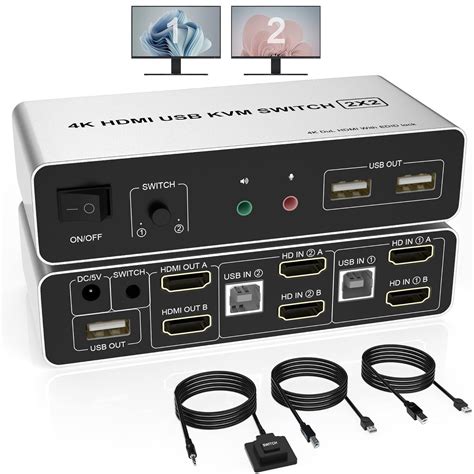 Kvm Switch Monitore Unterst Tzt Edid K Hz Hdmi Kvm Switch Pc