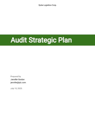 FREE 25 Sample Audit Plan Templates In MS Word PDF