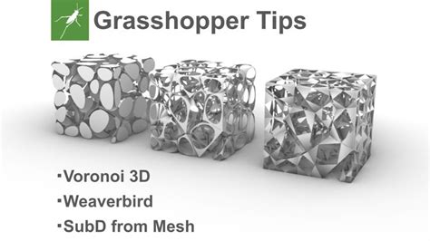 Grasshopper TipsVoronoi3D Weaverbird SubD From Mesh Mesh