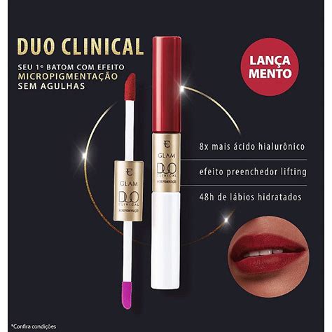 Batom Liquido Glam Duo Clinical Eudora Micropigmenta O Cosmeticos Da Ray