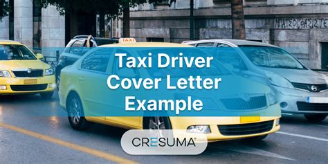 Taxi Driver Cover Letter Examples And Writing Guide Cresuma