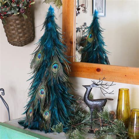 30 Magical Feather Christmas Tree Decoration Ideas Peacock Christmas