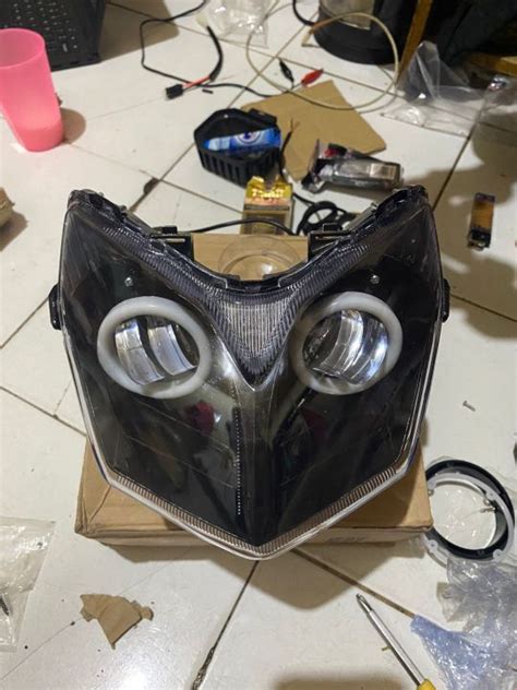 Reflektor Headlamp Lampu Depan Supra X 125 New Batman Custom Daymaker