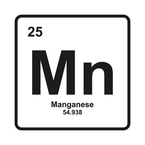 Premium Vector Manganese Icon Chemical Element In The Periodic Table