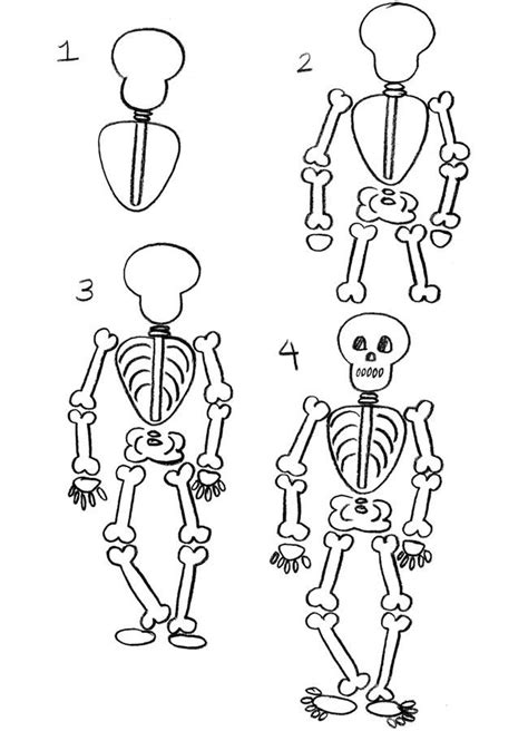 How To Draw Halloween Skeleton Drawings Doodle Drawings Skeleton