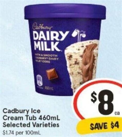 Cadbury Ice Cream Tub Ml Offer At Iga