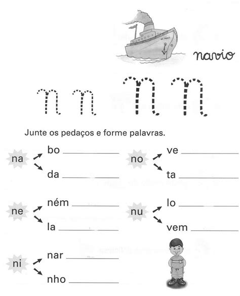 Atividade Letra N Cursiva Educação Infantil RETOEDU