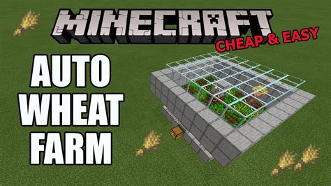 Minecraft Easy Auto Wheat Farm Tutorial Works With Potatoes Carrots