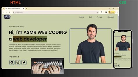 Asmr Programming How To Make Responsive Personal Portfolio Website In