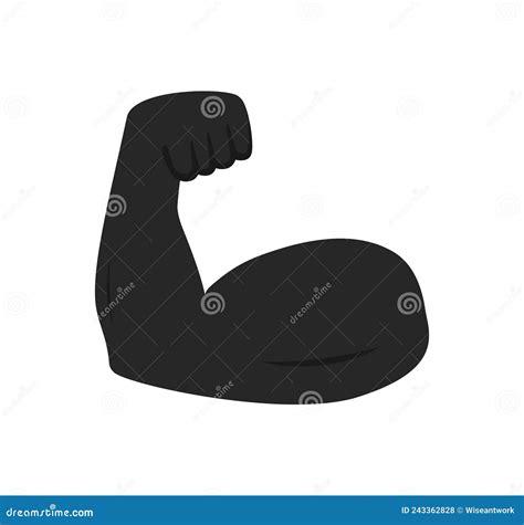 Icono De Brazo Muscular Emoji De Fuerte Bicep Emoticono De Fuerza En