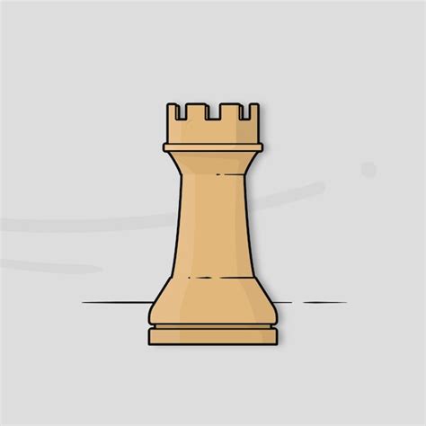 Premium Vector | Rook chess piece in simple vector