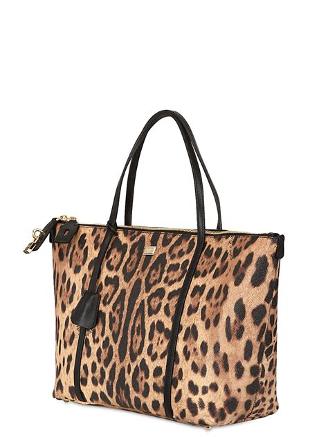 Lyst - Dolce & Gabbana Miss Escape Leopard Print Tote Bag