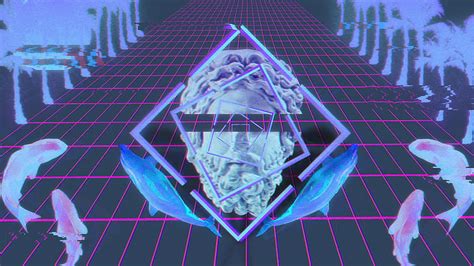 1366x768px | free download | HD wallpaper: vaporwave, statue, glitch ...