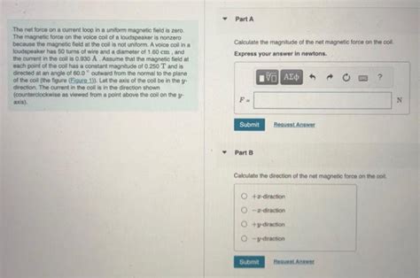 Solved The Net Force On A Current Loop In A Uniform Magnetic Chegg