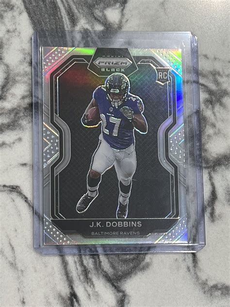 2020 Panini Chronicles Prizm Black Silver JK Dobbins PB 6 Rookie RC