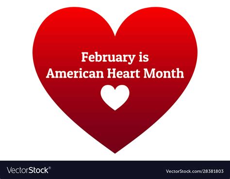 February is american heart month template for Vector Image