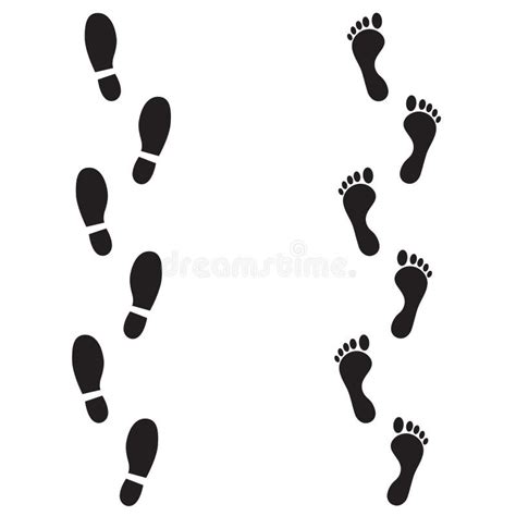 Footprint Vector Icon on White Background. Stock Vector - Illustration ...