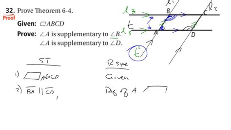 Proof Of Properties Of A Parallelogram Consecutive Angles Are Supplementary Youtube