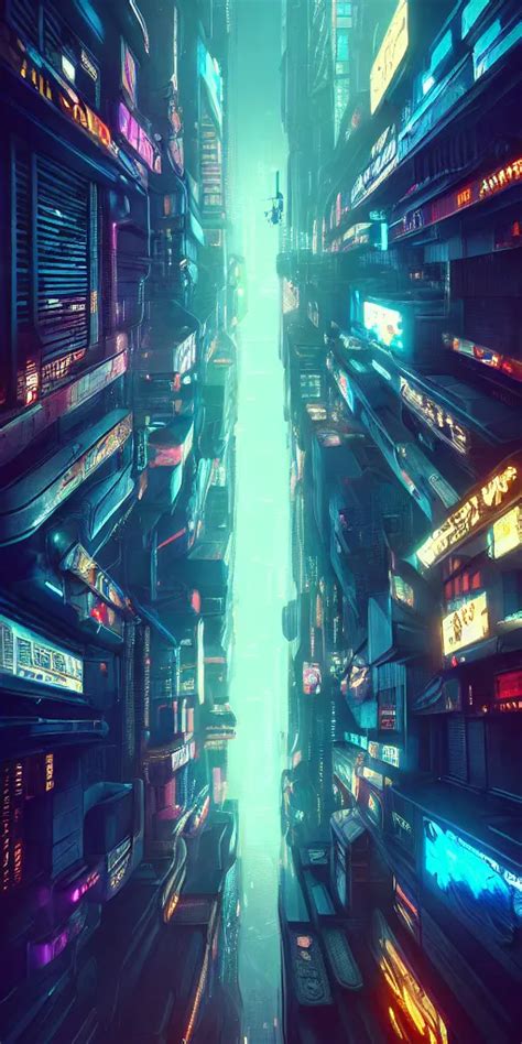 Low Angle Epic Cyberpunk Cityscape Blade Runner Stable Diffusion