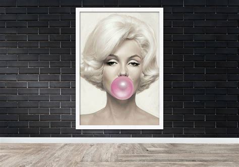 Marilyn Monroe Bubble Gum Poster Bubble Gum Poster Etsy