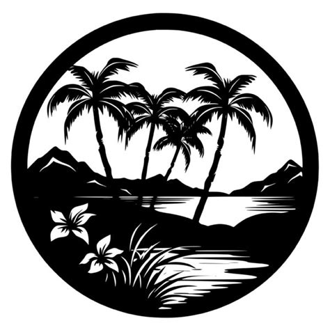 Tropical Paradise SVG File For Cricut Silhouette Laser Machines