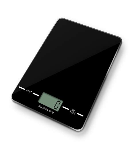 BALANZA PESA DIGITAL COCINA VIDRIO SLIM 5 KILOS BLACK