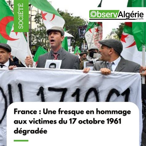 ObservAlgérie on Twitter France Une fresque en hommage aux victimes