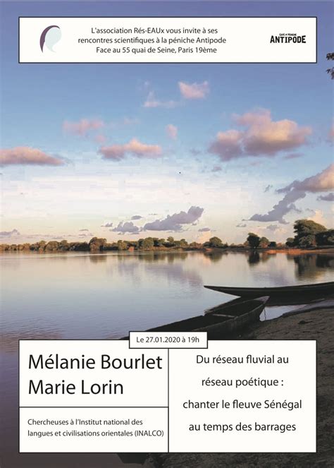 3ème Apér EAU scientifique 27 janvier 2020 19h Du réseau fluvial