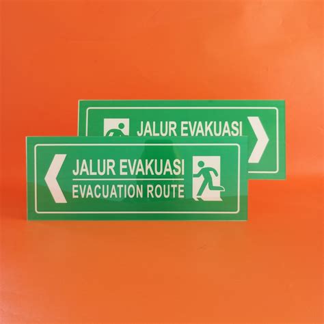 Jual Rambu Akrilik Evakuasi Akrilik Jalur Evakuasi Akrilik K3 Akrilik