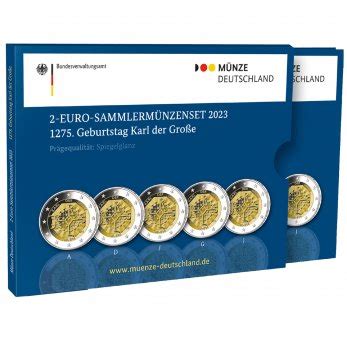 Münze Deutschland 2 Euro Sonderset 2023 1275 Geburtstag Karl der Große