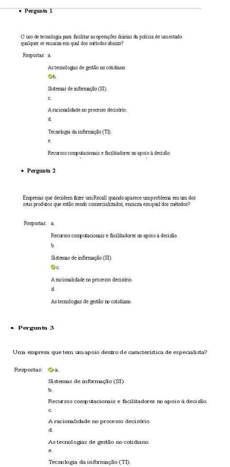 Avaliação Online 04 Processo Decisório Processos Decisórios