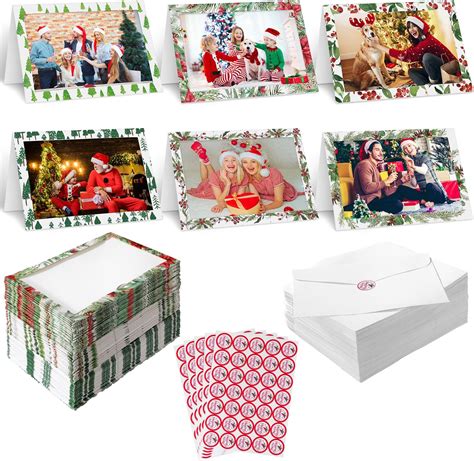 Amazon Zhanmai Pieces Christmas Photo Frame Greetings Cards