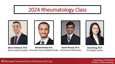 2024 Rheumatology Fellows Announced Division Of Rheumatology