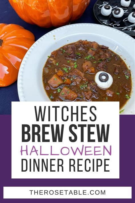 Delicious Witches Brew Stew With Butternut Squash And Edible Eyeballs