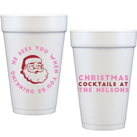 Retro Santa Styrofoam Cups The Essential Market