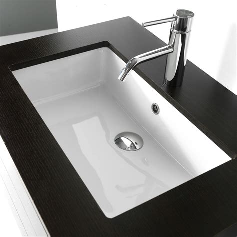 Lavabo encastrable BP005 BLEU PROVENCE de cerámica rectangular