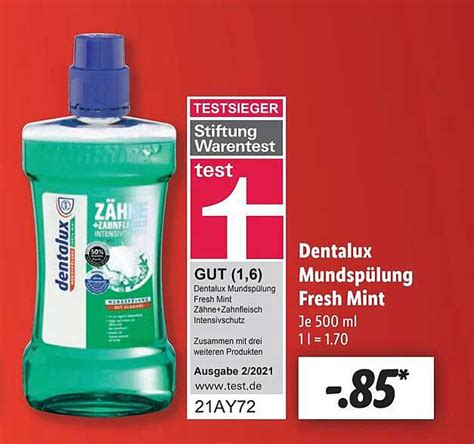 Dentalux Mundsp Lung Fresh Mint Angebot Bei Lidl Prospekte De