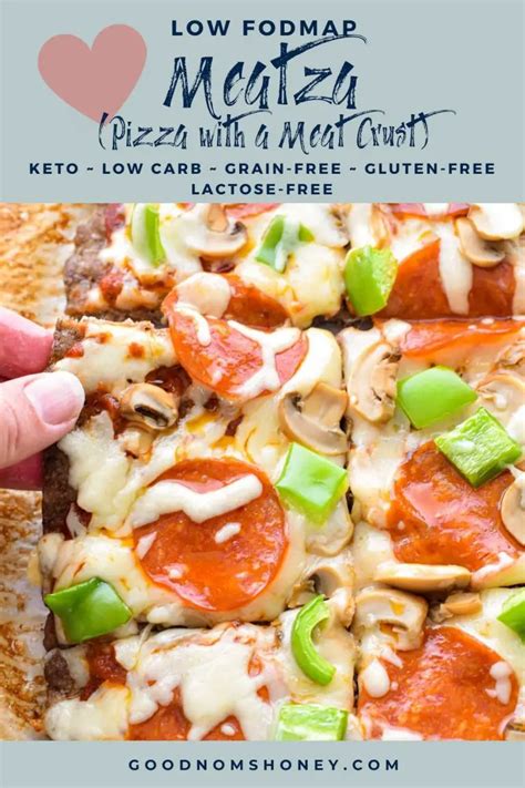 Low Fodmap Keto Meatza Pizza With A Meat Crust Good Noms Honey