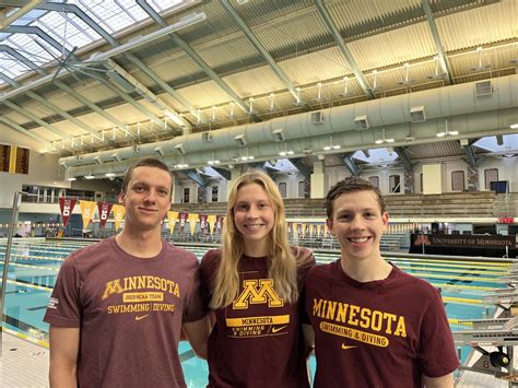 Minnesota Swimming Diving On Twitter This Gophers Trio Of Chris