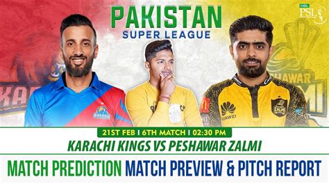 Psz Vs Krk Psl 2024 6th Match Prediction Peshawar Zalmi Vs Karachi Kings Psl2024prediction