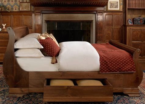 Wooden Sleigh Beds With Storage Drawers | Revival Beds