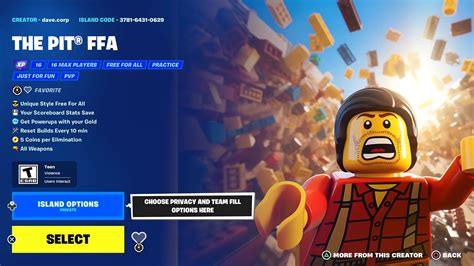 Lego The Pit Ffa Map Code Creative Gameplay In Fortnite Speed Run