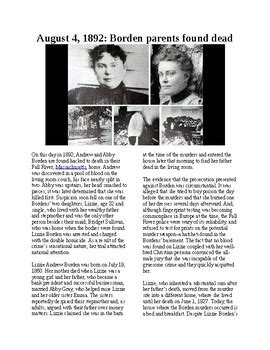 This Day in History - August 4: Lizzy Borden's parents found dead (no ...