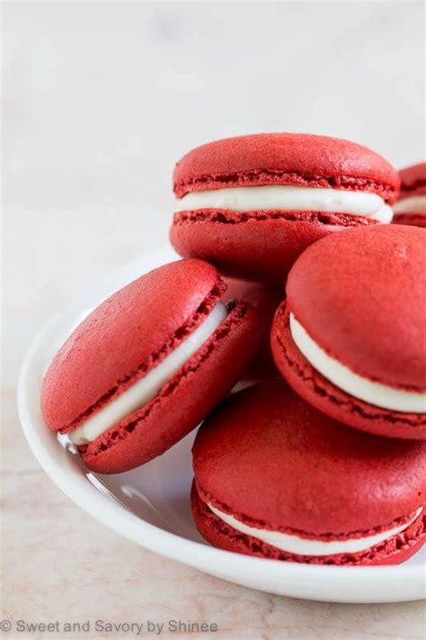 Red Velvet Macarons Recipe Sweet Savory Macaron Recipe Red Velvet