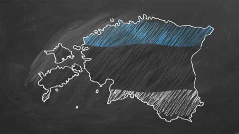 Estonia Chalk Drawn And Animated Map Wi Stock Video Pond5