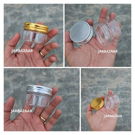 Ml Round Pet Jar With Metal Caps Jarbazaar