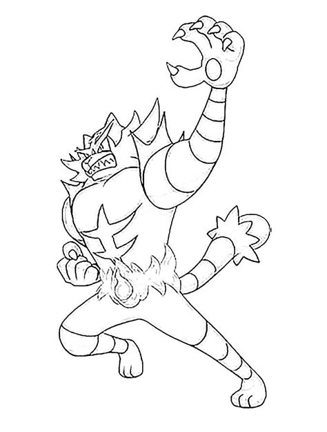 Pokemon Coloring Pages Incineroar Coloring Pages