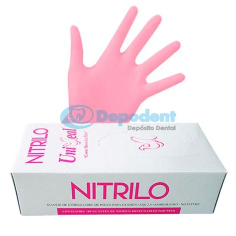 Guante Nitrilo Extrachico Rosa Pzas Uniseal Depodent