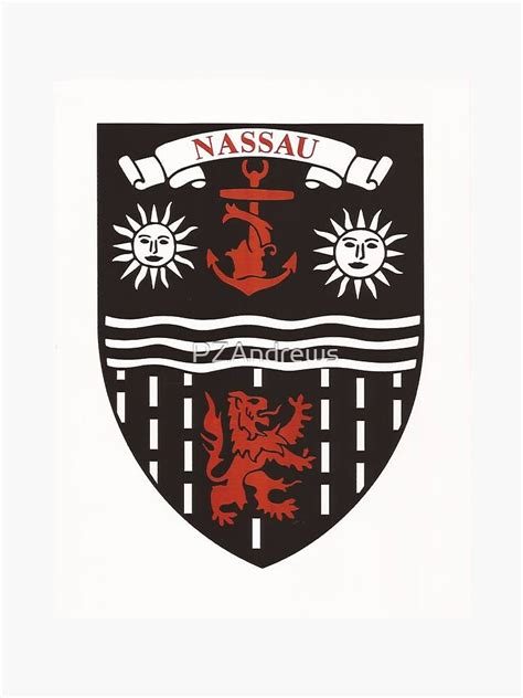 Coat Of Arms Of Nassau Bahamas Sticker By Pzandrews Redbubble